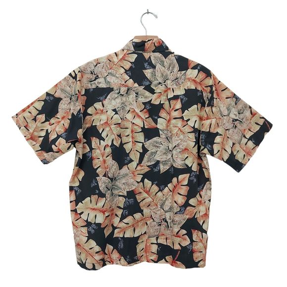 Tori Richard Hawaiian Shirt Mens Small Black Beige Short Sleeve Cotton Summer - Picture 6 of 11